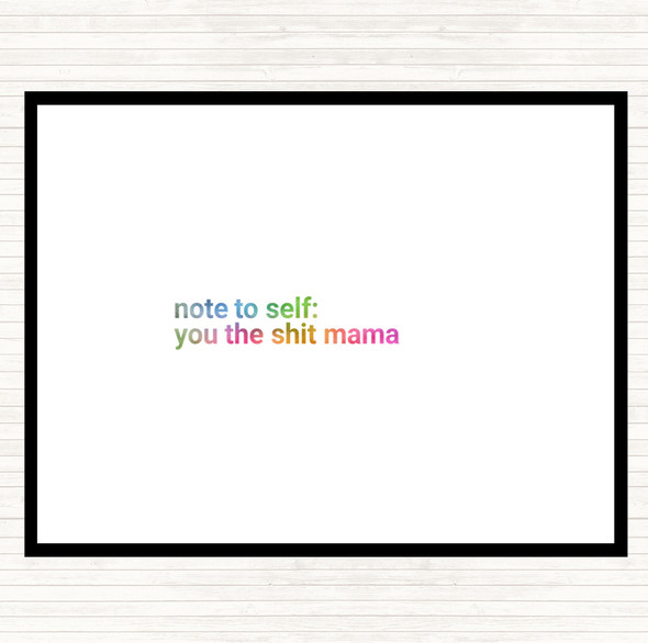 Note To Self Rainbow Quote Placemat