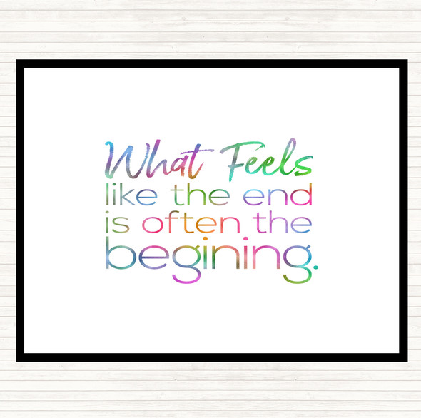 Often The Beginning Rainbow Quote Placemat