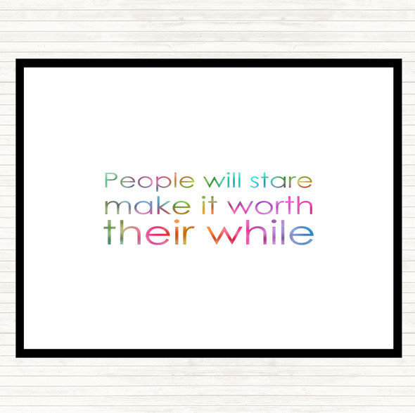 People Stare Rainbow Quote Placemat