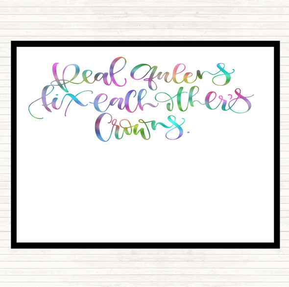 Queens Fix Crowns Rainbow Quote Placemat