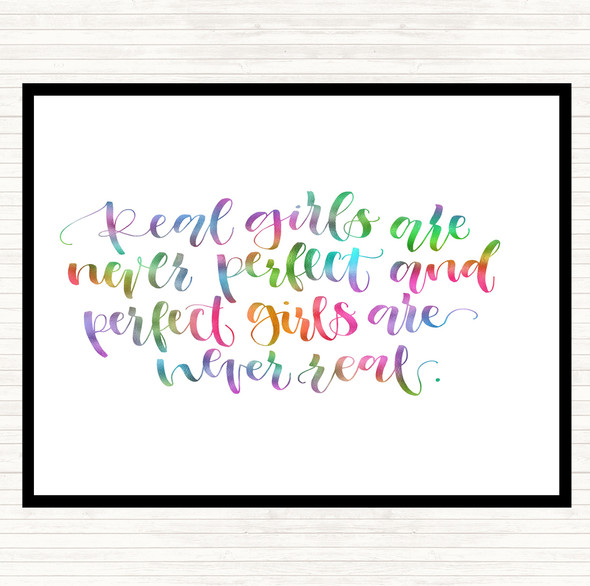 Real Girls Rainbow Quote Placemat