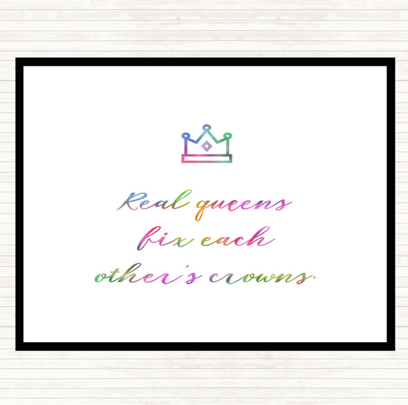 Real Queens Rainbow Quote Placemat