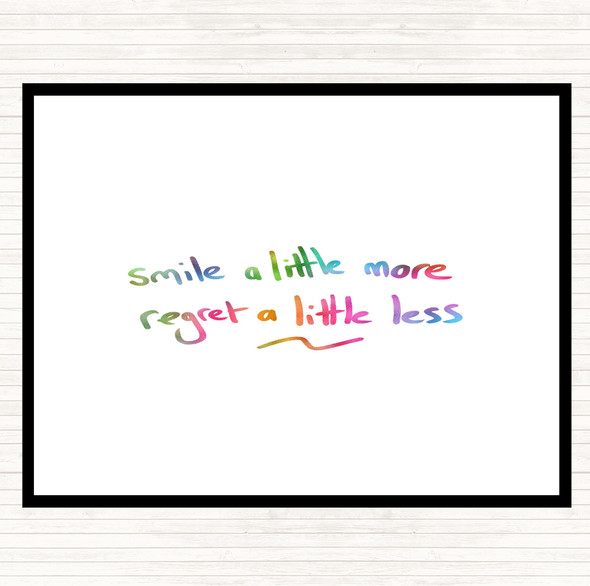 Regret Less Rainbow Quote Placemat