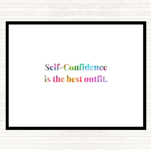 Self Confidence Rainbow Quote Placemat