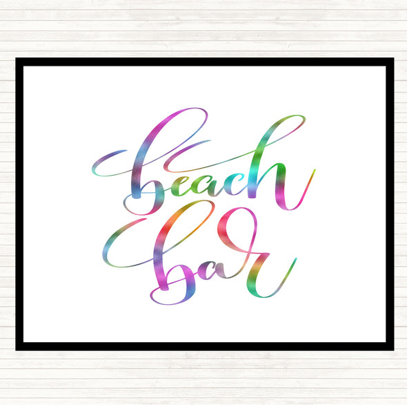 Beach Bar Rainbow Quote Placemat