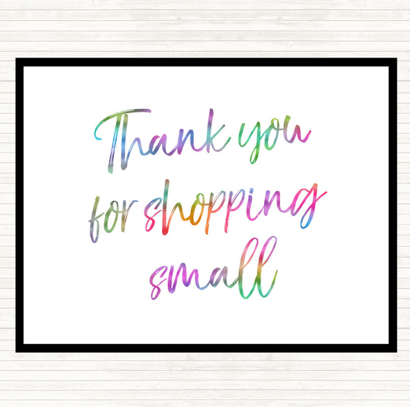 Shopping Small Rainbow Quote Placemat