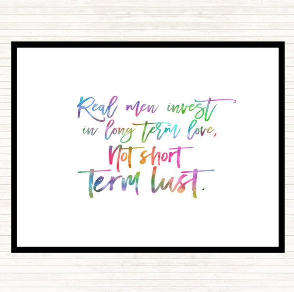 Short Term Lust Rainbow Quote Placemat