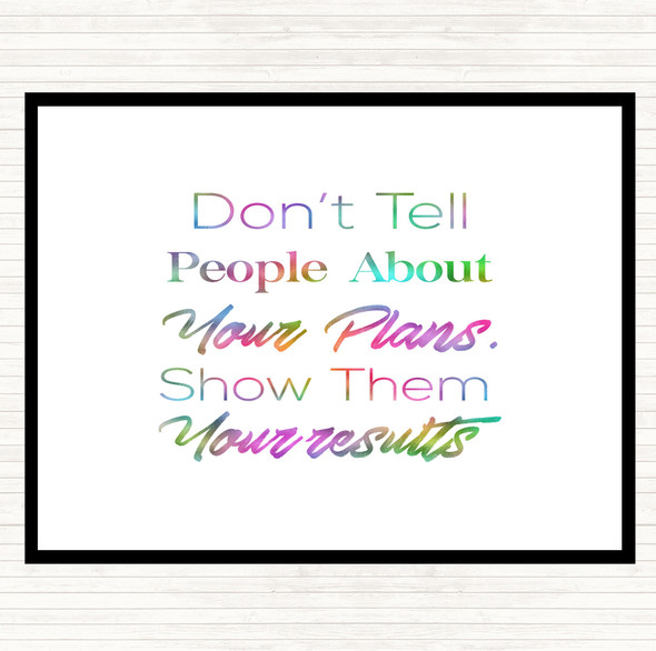 Show Results Rainbow Quote Placemat