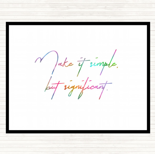 Simple But Significant Rainbow Quote Placemat