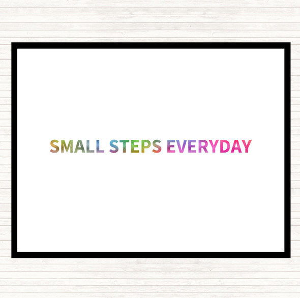 Small Steps Everyday Rainbow Quote Placemat