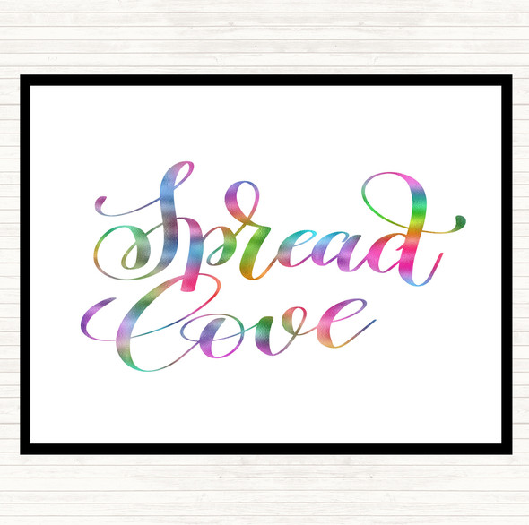 Spread Love Rainbow Quote Placemat