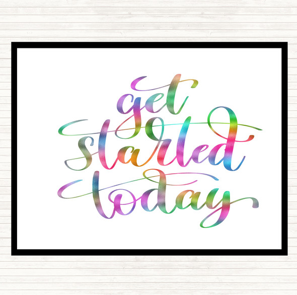 Start Today Rainbow Quote Placemat