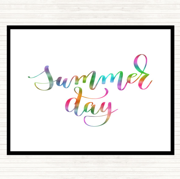 Summer Day Rainbow Quote Placemat