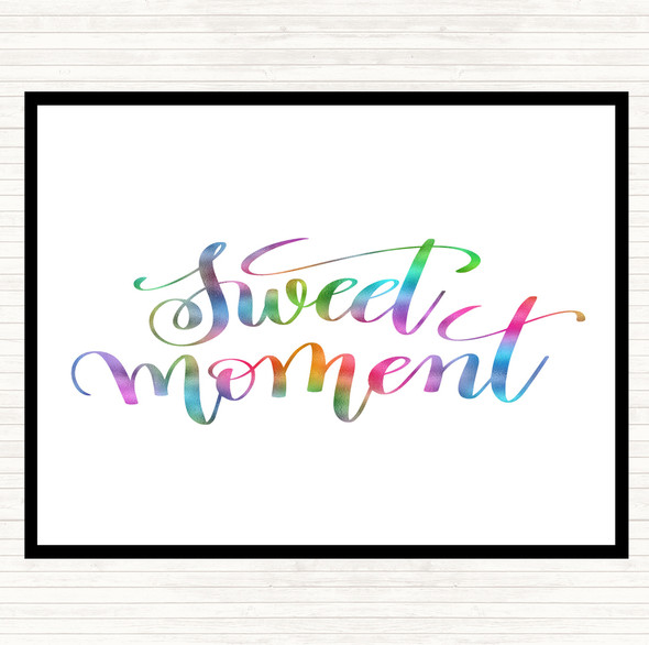 Sweet Moment Rainbow Quote Placemat