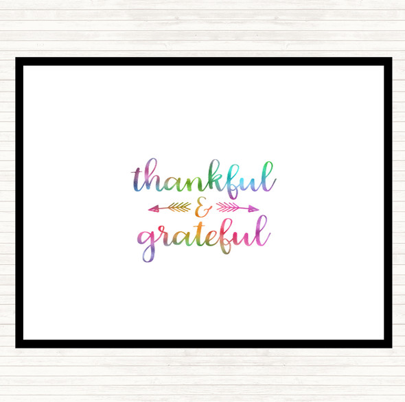 Thankful Rainbow Quote Placemat