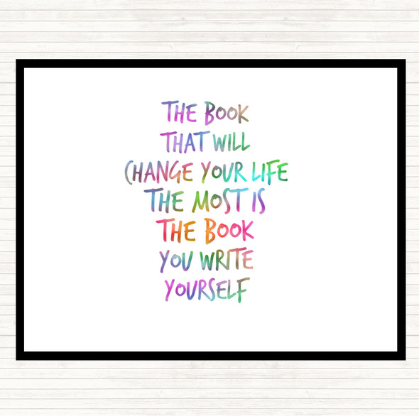 The Book That Will Change Your Life Rainbow Quote Placemat
