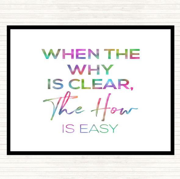 The How Is Easy Rainbow Quote Placemat