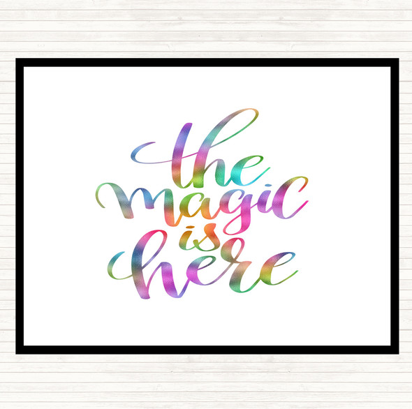The Magic Is Here Rainbow Quote Placemat