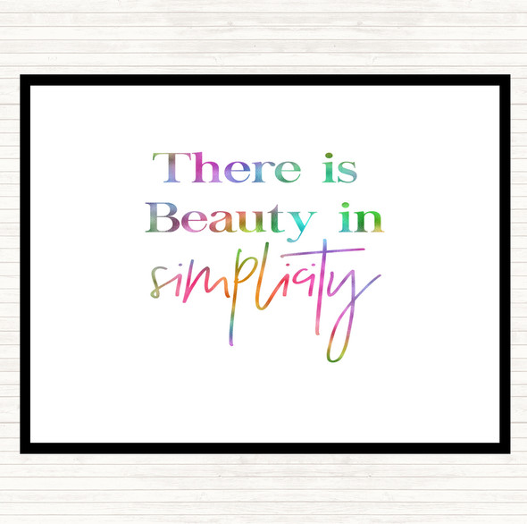 There Is Beauty Rainbow Quote Placemat