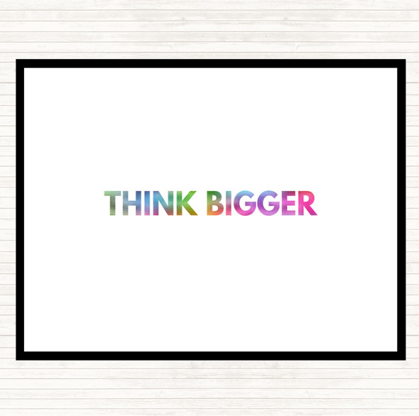 Think Bigger Rainbow Quote Placemat