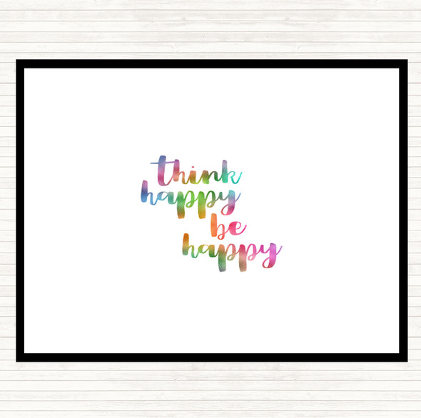 Think Happy Rainbow Quote Placemat