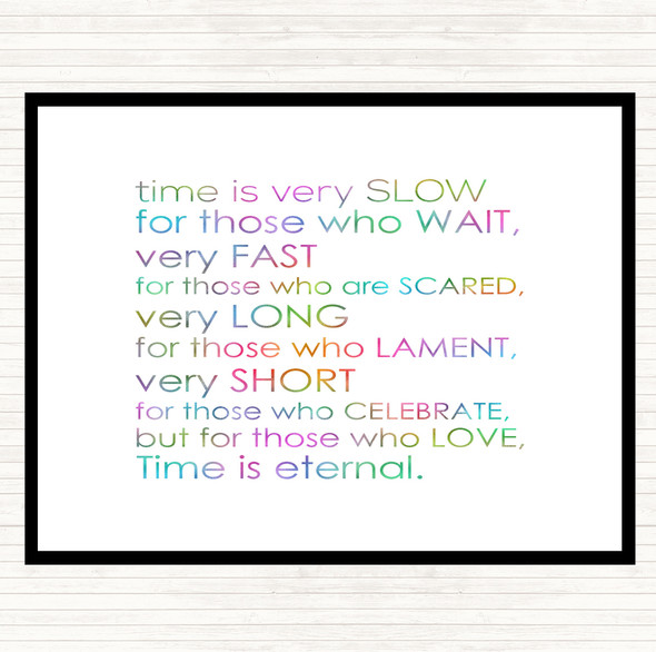 Time Eternal Rainbow Quote Placemat