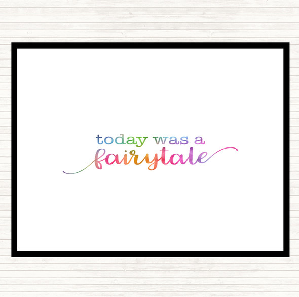 Today Fairytail Rainbow Quote Placemat