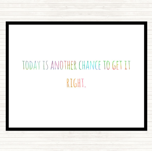 Todays Another Chance Rainbow Quote Placemat