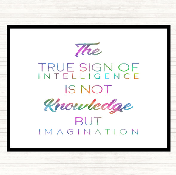 True Sign Rainbow Quote Placemat
