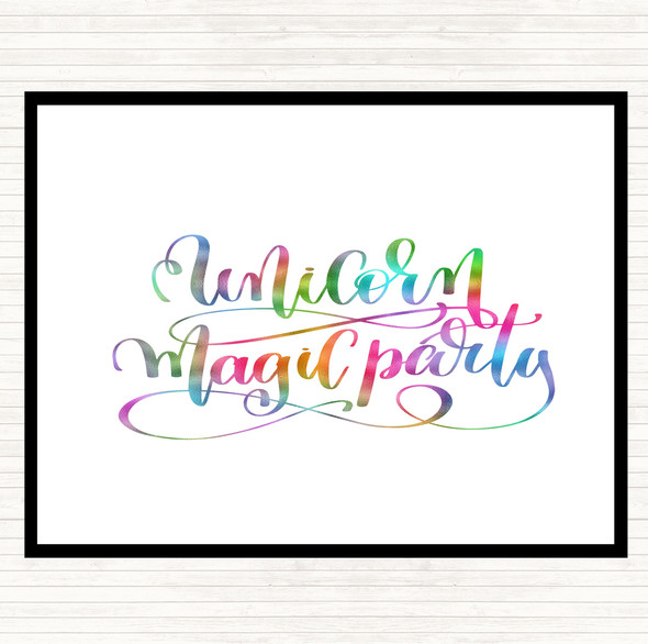 Unicorn Party Rainbow Quote Placemat