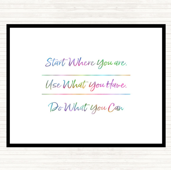 Use What You Have Rainbow Quote Placemat