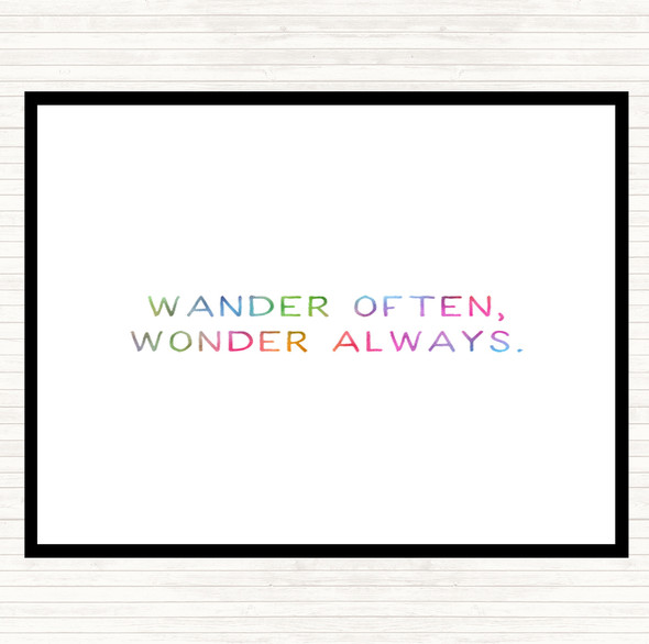 Wander Often Rainbow Quote Placemat