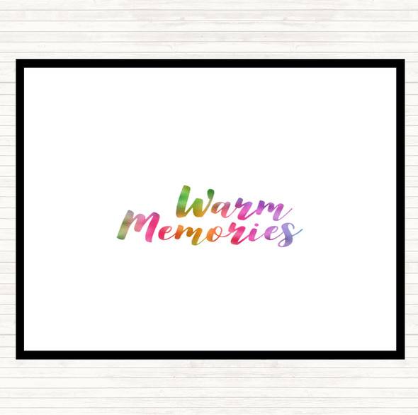 Warm Memories Rainbow Quote Placemat