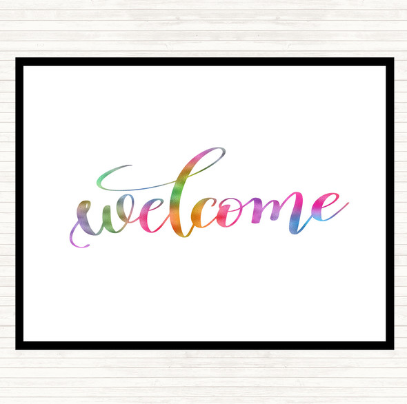 Welcome Rainbow Quote Placemat