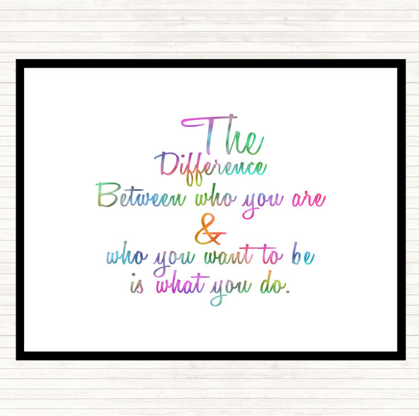 Who You Are Rainbow Quote Placemat