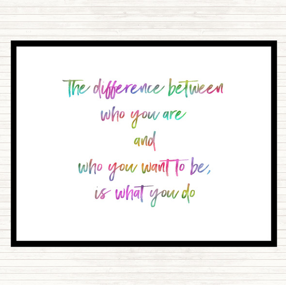 Who You Want To Be Rainbow Quote Placemat