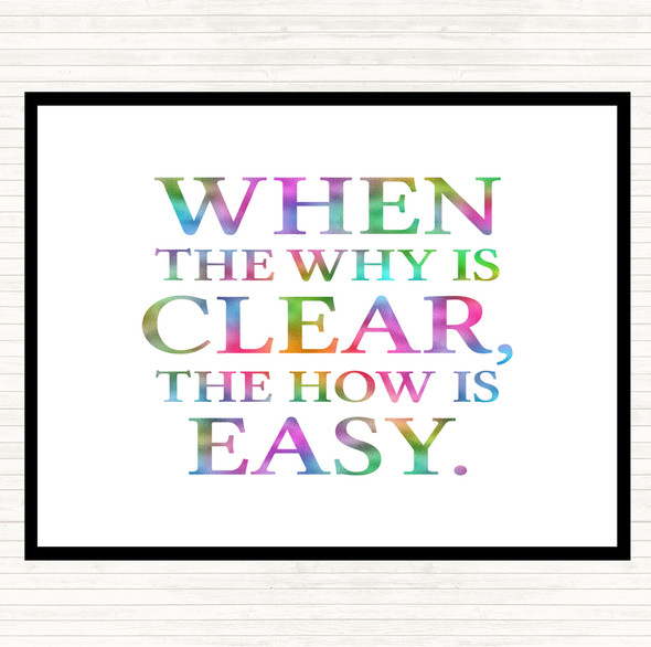 Why Is Clear Rainbow Quote Placemat