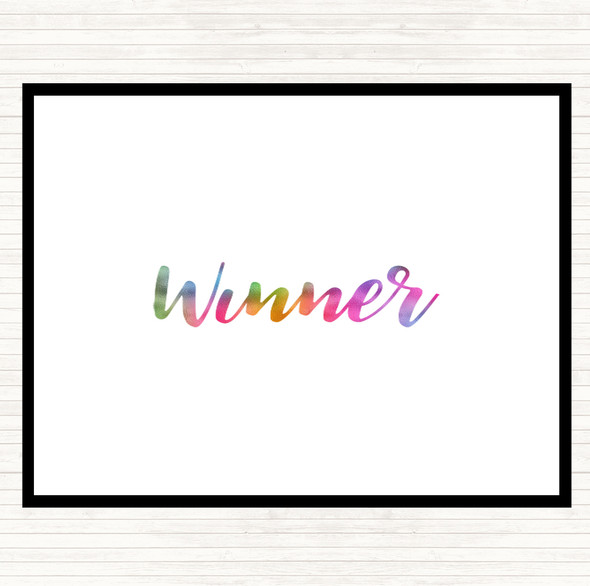 Winner Rainbow Quote Placemat