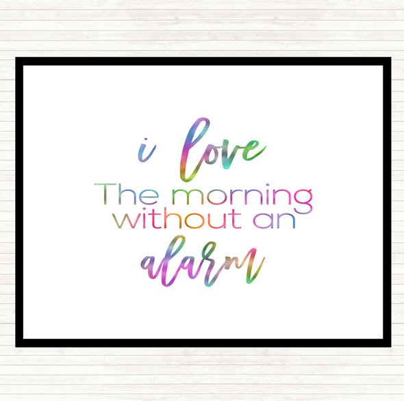 Without An Alarm Rainbow Quote Placemat