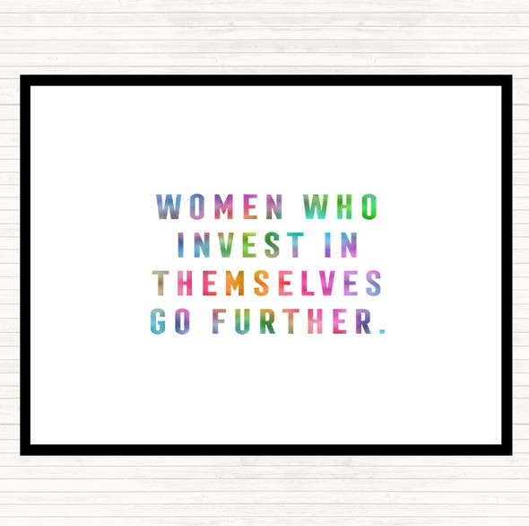 Women Who Invest Rainbow Quote Placemat