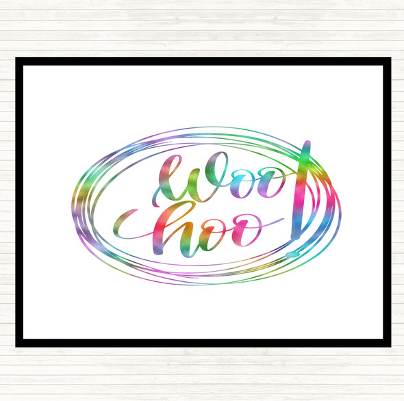 Woo Hoo Rainbow Quote Placemat