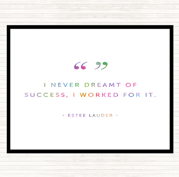 Worked For Success Rainbow Quote Placemat