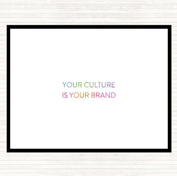 Your Culture Is Your Brand Rainbow Quote Placemat