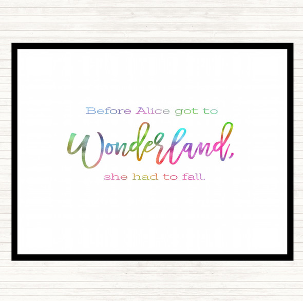 Alice Fail Rainbow Quote Placemat