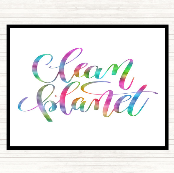 Clean Planet Rainbow Quote Placemat