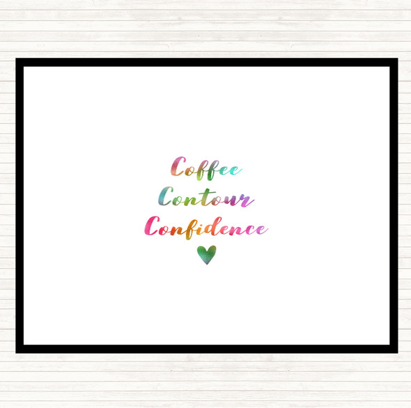 Coffee Contour Confidence Rainbow Quote Placemat