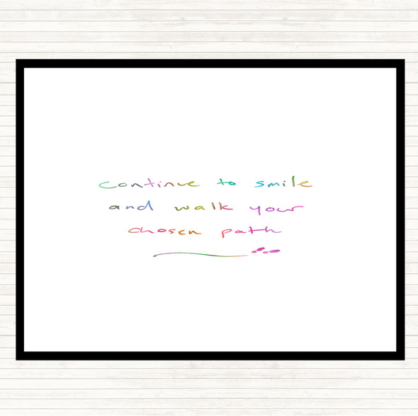 Continue To Smile Rainbow Quote Placemat