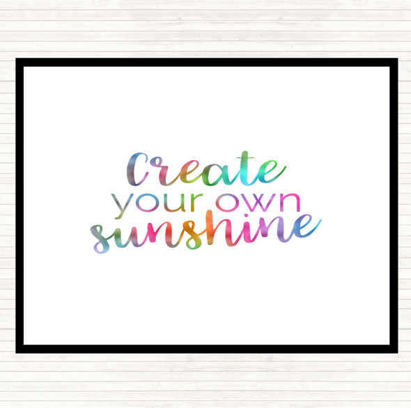 Create You Own Sunshine Rainbow Quote Placemat