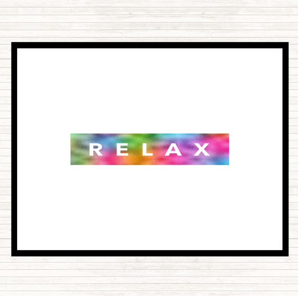 Dark Relax Rainbow Quote Placemat