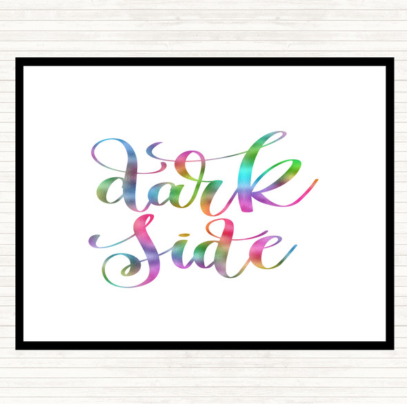 Dark Side Rainbow Quote Placemat